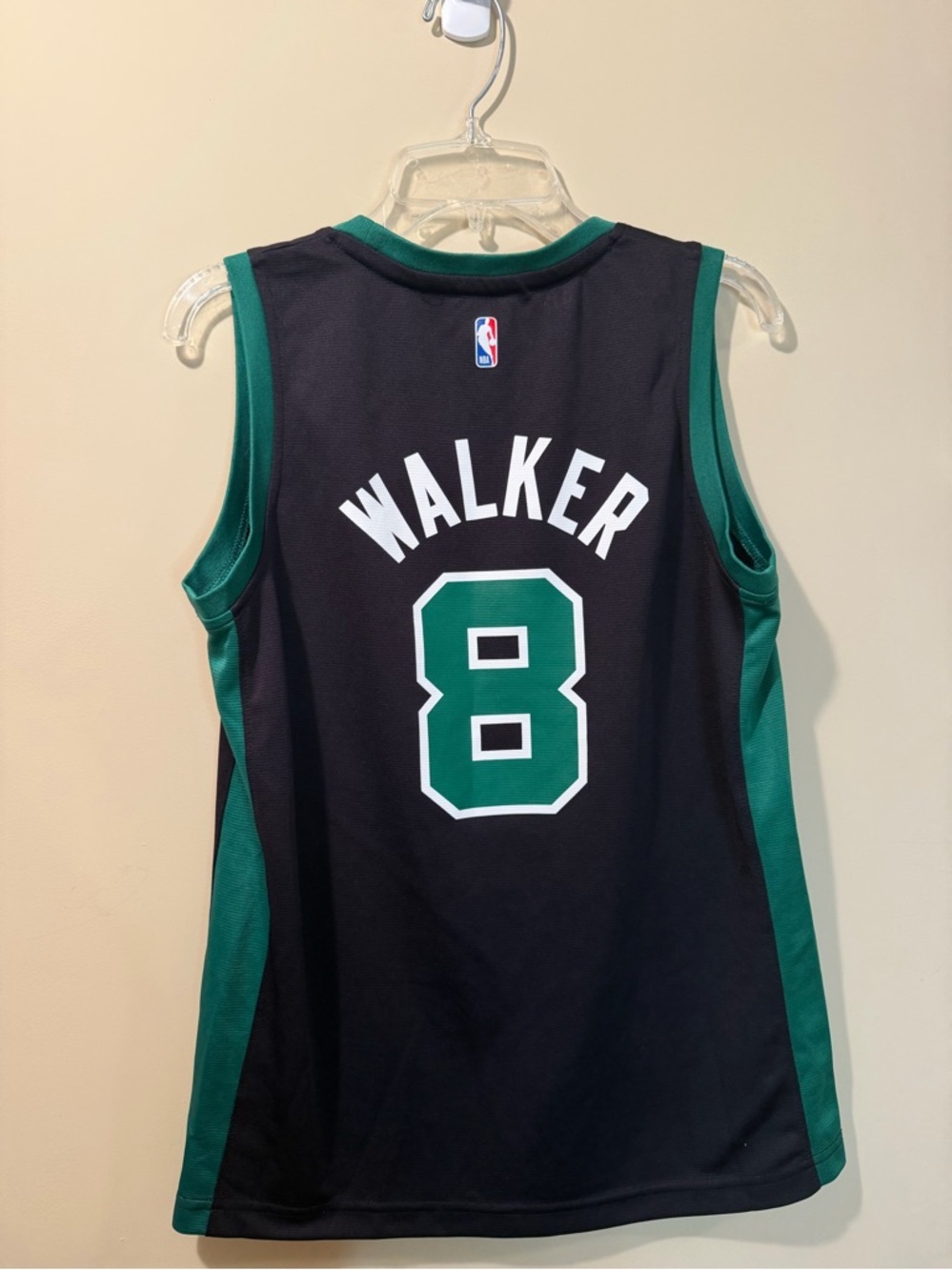 NBA Celtics Kemba Walker #8 Black & Green Fantacis Basketball Jersey Boys Large